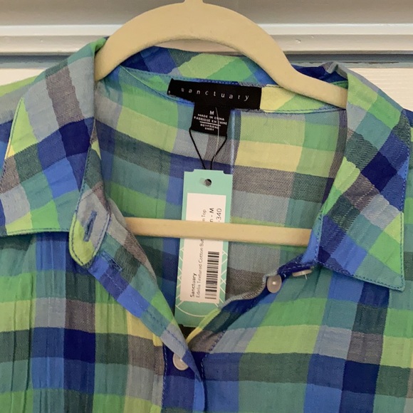 Sanctuary roll sleeve top -Size M - Picture 2 of 4